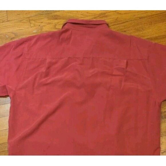 Cezani Paradise Collection Mens Red Camp Shirt Rockabilly Embroidered SZ XXL EUC - Picture 7 of 7